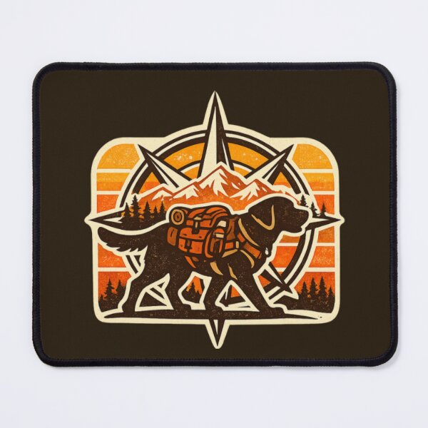 Item preview, Hiking Labrador Compass – Retro Outdoor Explorer Dog designed and sold by PawPrintCustom.