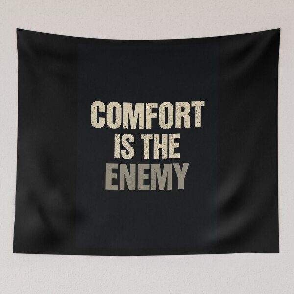 Item preview, Comfort Is the Enemy Wall Art | Anti Comfort Gym Poster | Discipline Quote Print designed and sold by NatureNinja.