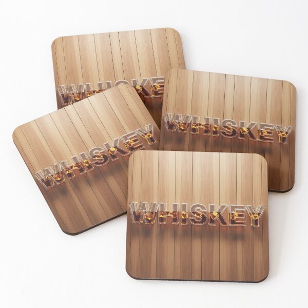 Item preview, Whiskey sign on the wooden bar panel square designed and sold by stereonut.