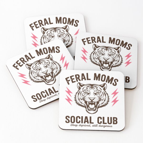 Item preview, Feral Moms Social Club – Sleep Deprived Still Dangerous Tiger Design designed and sold by Snifferius.