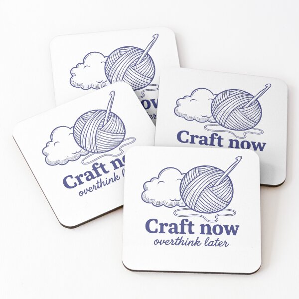 Item preview, Funny Crochet Craft Now Overthink Later Yarn designed and sold by LuminOrb.
