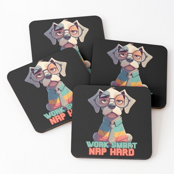 Item preview, Work Smart Nap Hard Funny Office Dog Corporate Humour designed and sold by MANA-Goods.