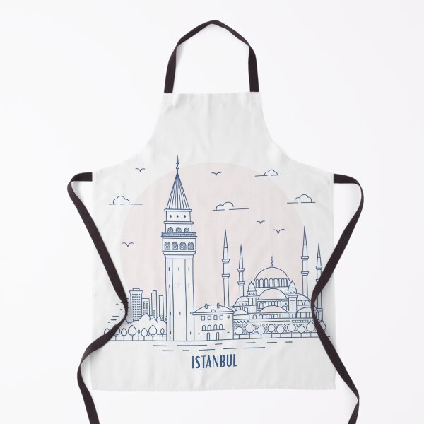 Item preview, Vintage Istanbul Skyline Drawing - Blue and White Aesthetic  designed and sold by asliberry.