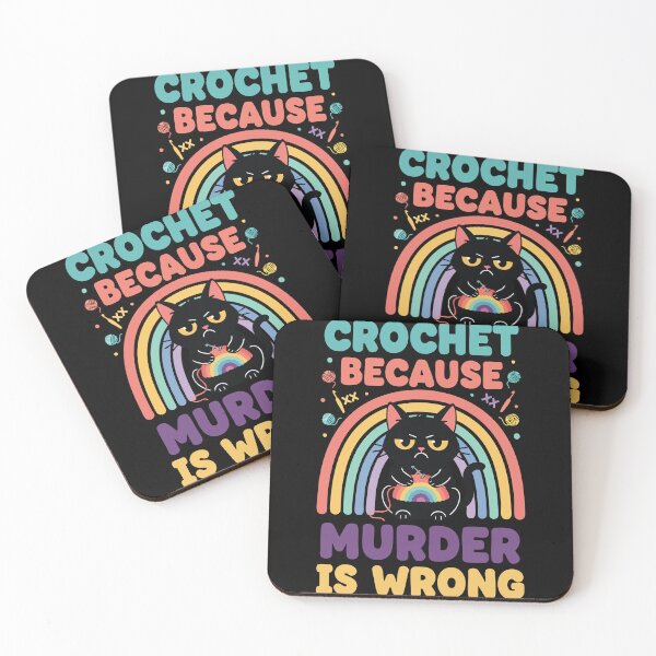 Item preview, Crochet Because Murder Is Wrong Funny Crochet designed and sold by LuminOrb.