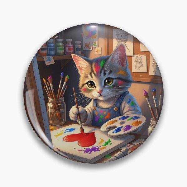 Item preview, Artist Cat Painting Love designed and sold by PetJoyPrintsCO.