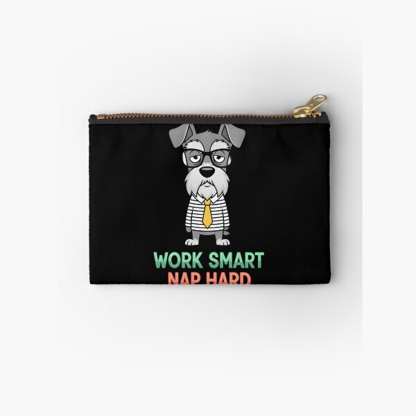 Item preview, Work Smart Nap Hard Funny Tired Schnauzer Office Humour designed and sold by MANA-Goods.