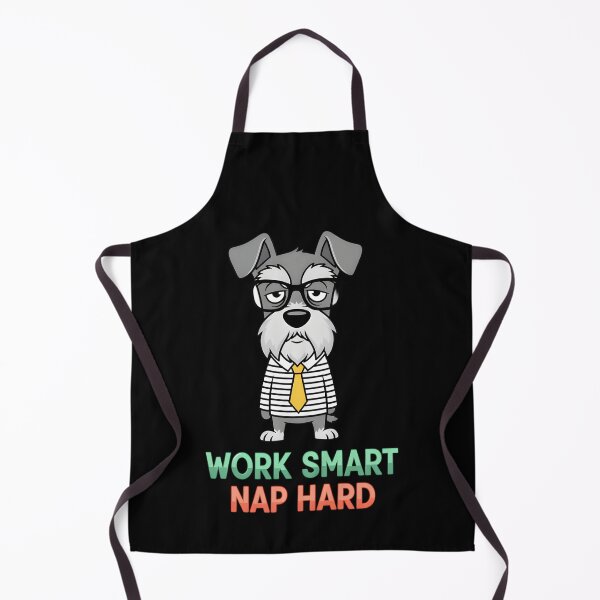 Item preview, Work Smart Nap Hard Funny Tired Schnauzer Office Humour designed and sold by MANA-Goods.