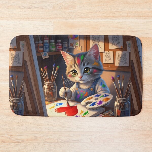 Item preview, Artist Cat Painting Love designed and sold by PetJoyPrintsCO.