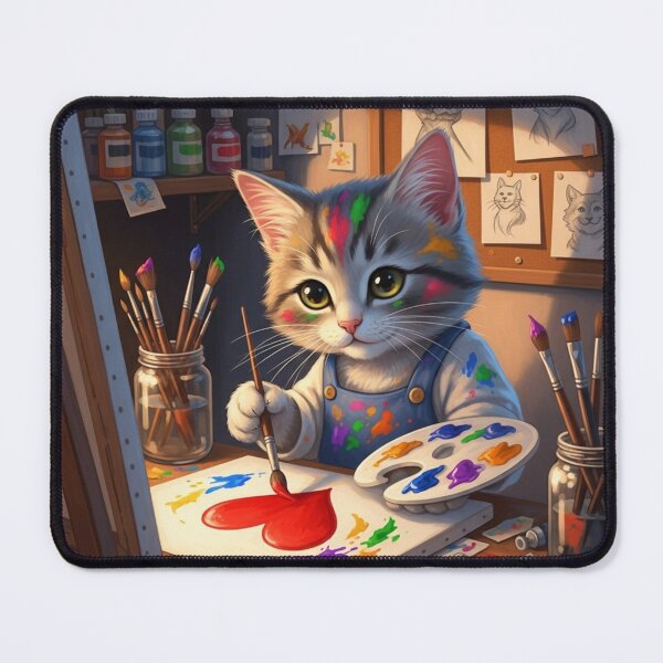 Item preview, Artist Cat Painting Love designed and sold by PetJoyPrintsCO.