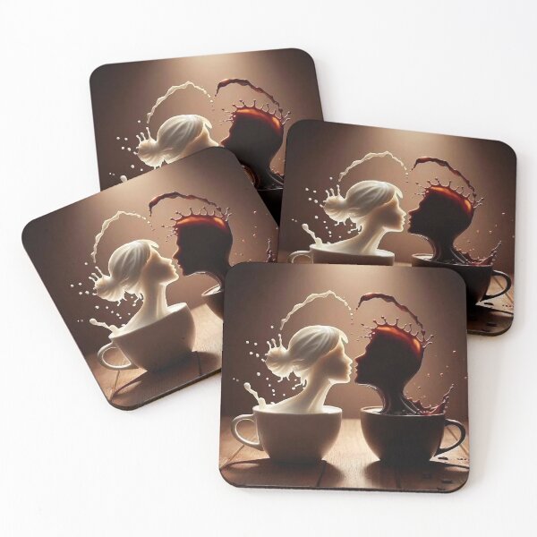 Item preview, Yin Yang Coffee Art – Milk and Coffee Love Balance designed and sold by AmetistLight.