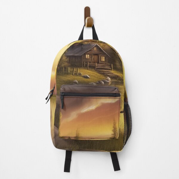 Item preview, Cozy Cabin On The Lake Sunset - Tranquil Landscape designed and sold by Theos-Realm.