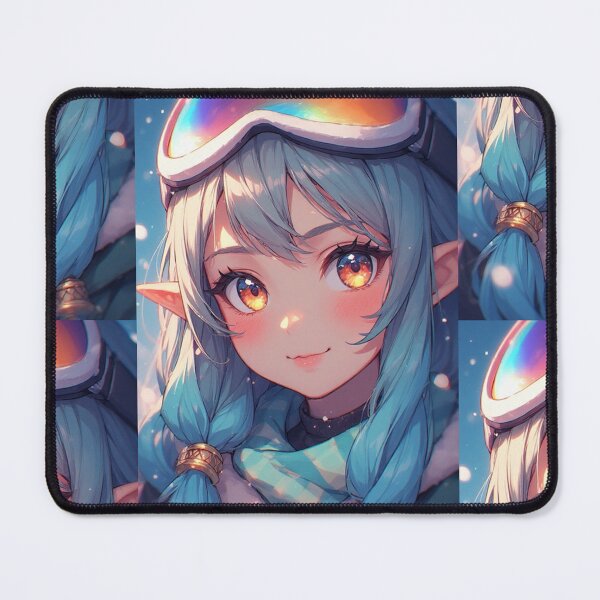 Item preview, Elf anime snowboarder portrait designed and sold by ArtsJulian.