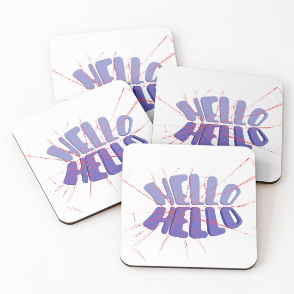 Item preview, Hello Shattered Glass 3D – Bold Red Blue Energy Art designed and sold by SolutionsArt.