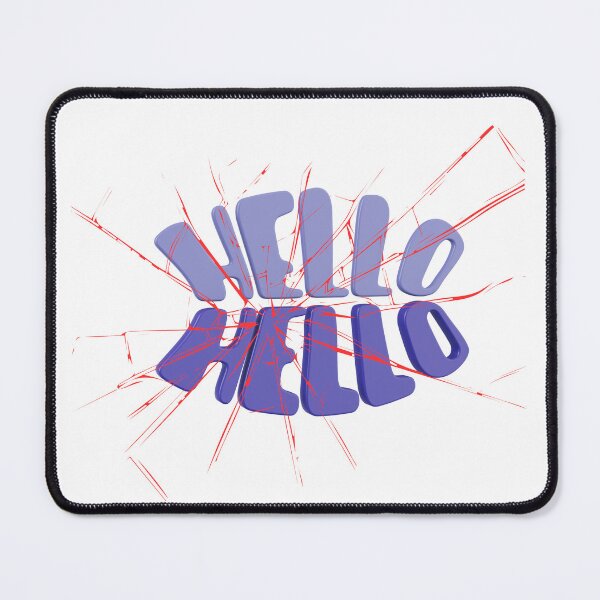 Item preview, Hello Shattered Glass 3D – Bold Red Blue Energy Art designed and sold by SolutionsArt.