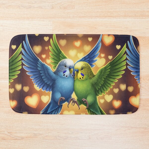 Item preview, Romantic Dancing Parakeets designed and sold by PetJoyPrintsCO.