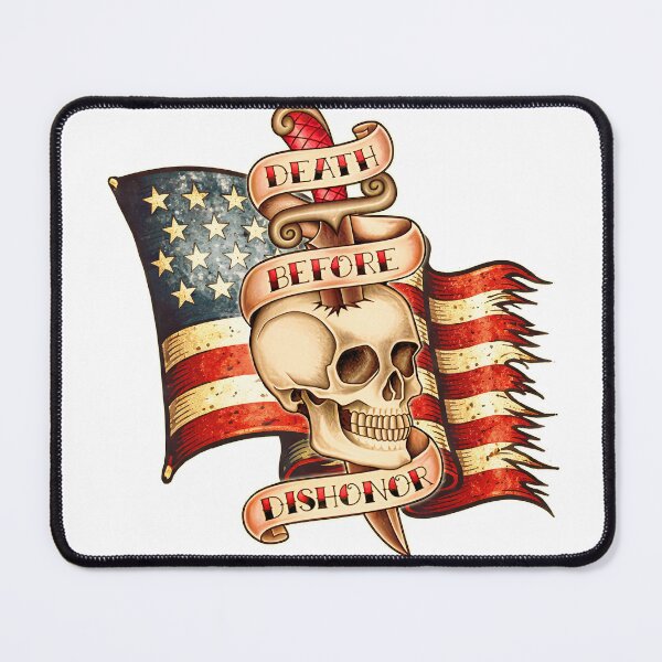 Item preview, Death Before Dishonor Old School Retro American Tattoo designed and sold by Route66art.