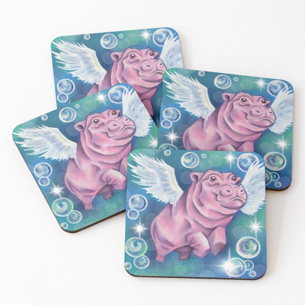 Item preview,  Flying hippo  designed and sold by ReneeArtWonders.