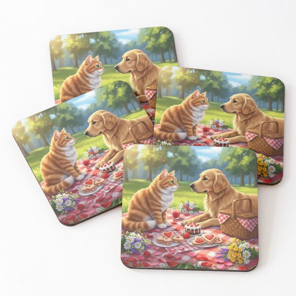 Item preview, Pets On A Love Picnic designed and sold by PetJoyPrintsCO.