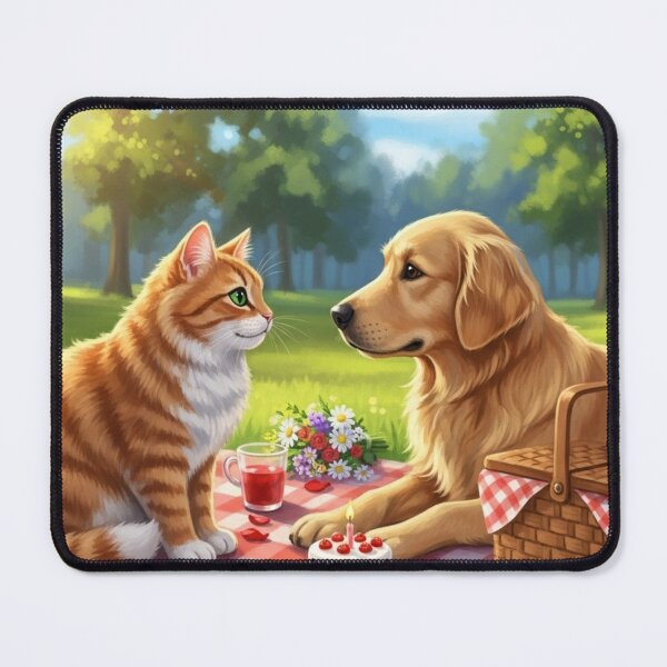 Item preview, Pets On A Love Picnic designed and sold by PetJoyPrintsCO.