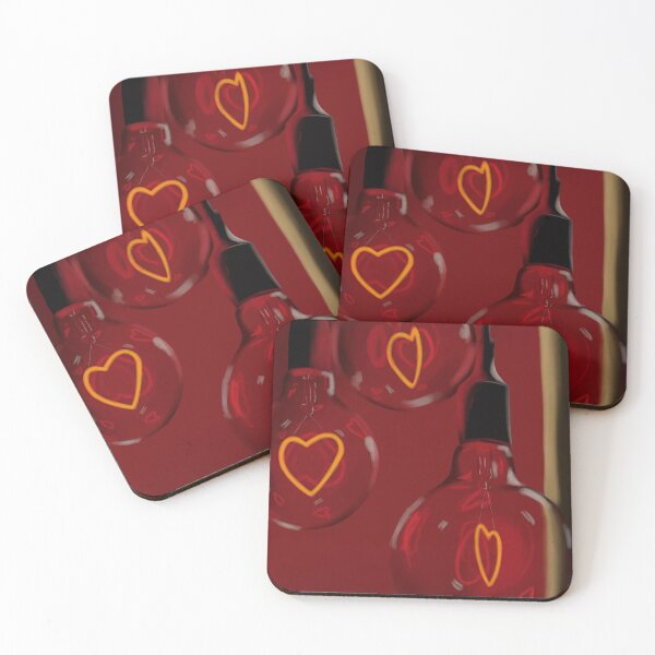 Item preview, Red heart light bulbs designed and sold by Bruno's Art Shop.