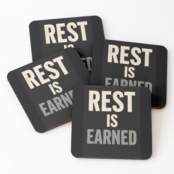 Item preview, Rest Is Earned Wall Art | Discipline Gym Poster | Hard Work Motivation Print designed and sold by NatureNinja.
