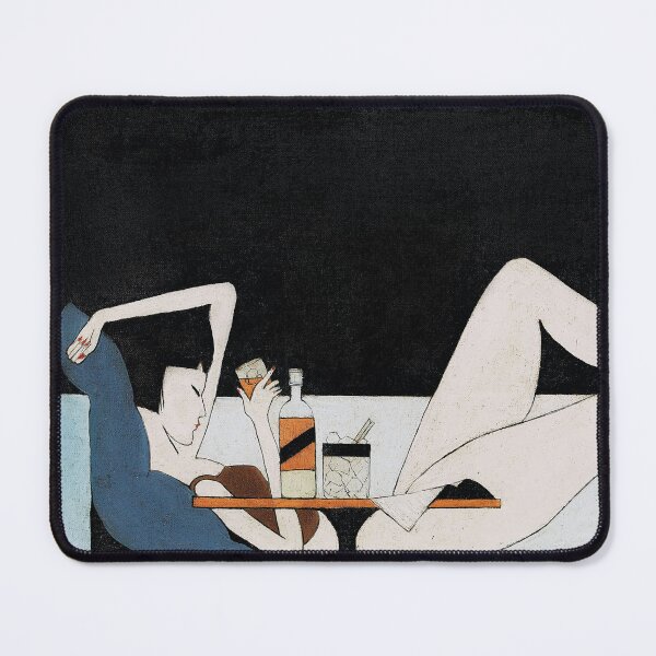 Item preview, The Girl on The Couch by Pang Xunqin - Art Nouveau Painting, Chinese Art Poster designed and sold by marcofinkinspo.
