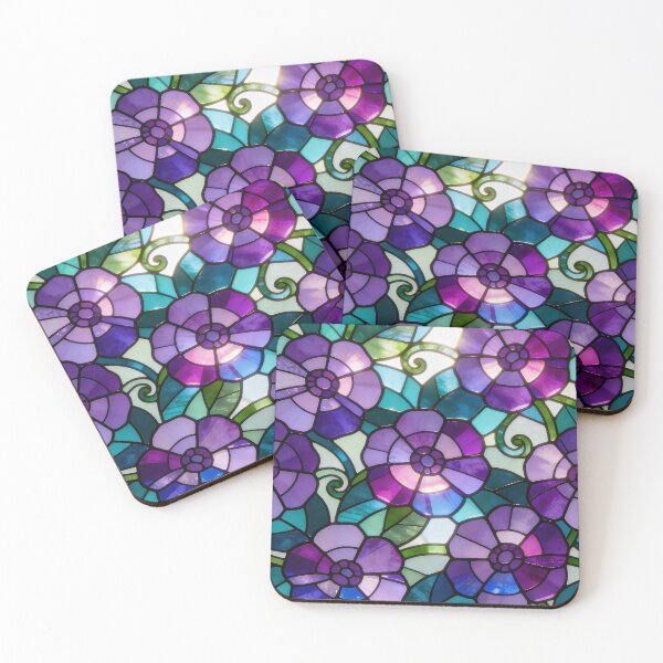 Item preview, February Birth Flower Violet – Faux Stained Glass Floral Phone Case, Journal & Art designed and sold by MindfullyCreated.