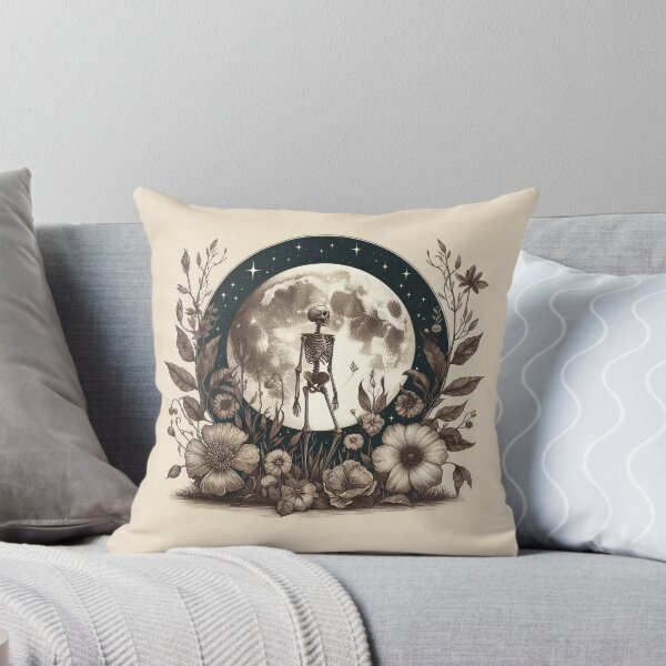 Item preview, Skeleton with Dark Blooms Emblem designed and sold by Roberta Calabrese.
