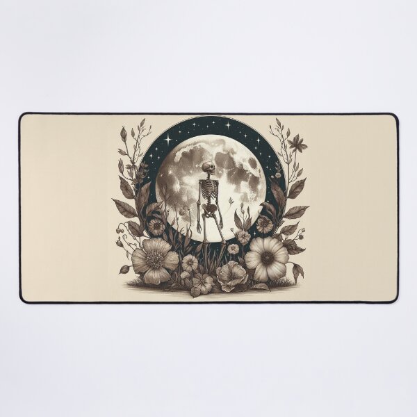 Item preview, Skeleton with Dark Blooms Emblem designed and sold by Roberta Calabrese.