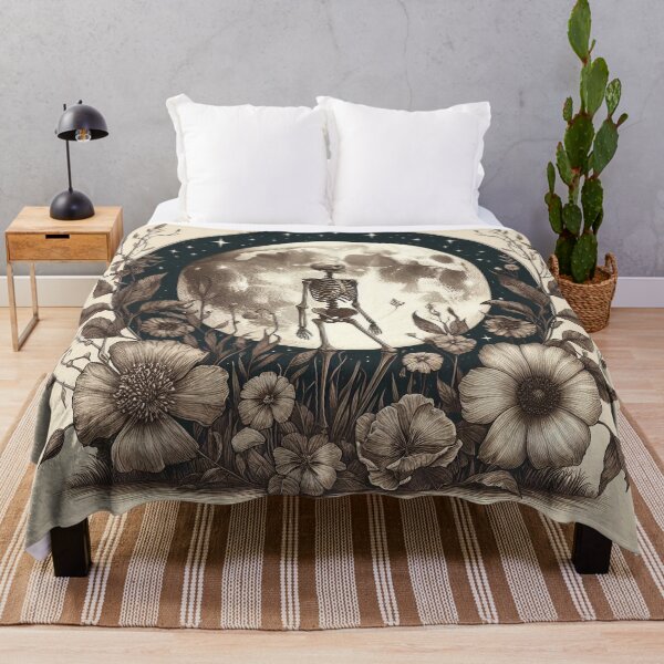 Item preview, Skeleton with Dark Blooms Emblem designed and sold by Roberta Calabrese.