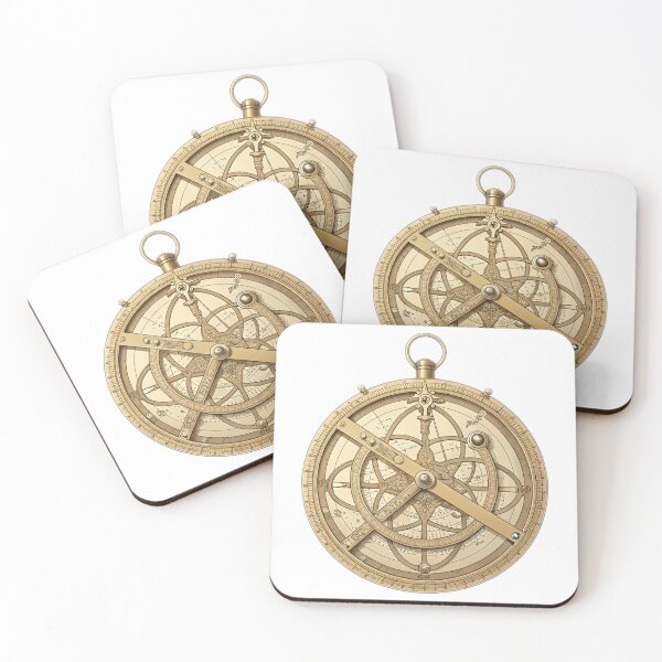 Item preview, Antique Astrolabe — Celestial Navigation Instrument in Brass | Vintage Astronomy & Philosophy Art designed and sold by VivoStudio.