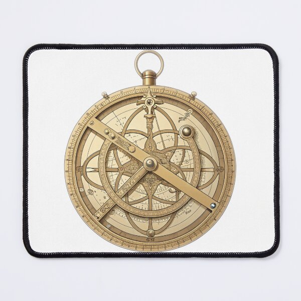 Item preview, Antique Astrolabe — Celestial Navigation Instrument in Brass | Vintage Astronomy & Philosophy Art designed and sold by VivoStudio.