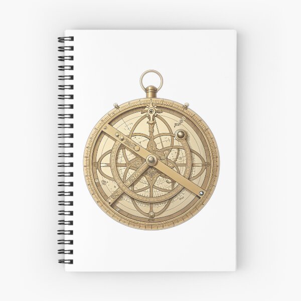 Item preview, Antique Astrolabe — Celestial Navigation Instrument in Brass | Vintage Astronomy & Philosophy Art designed and sold by VivoStudio.