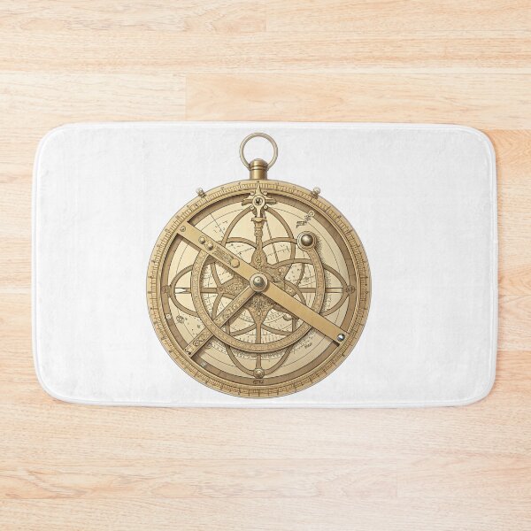 Item preview, Antique Astrolabe — Celestial Navigation Instrument in Brass | Vintage Astronomy & Philosophy Art designed and sold by VivoStudio.