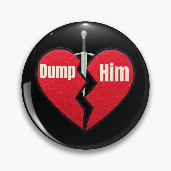 Item preview, Dump Him Broken Heart Design – Bold Breakup Empowerment Illustration designed and sold by Graphizia.