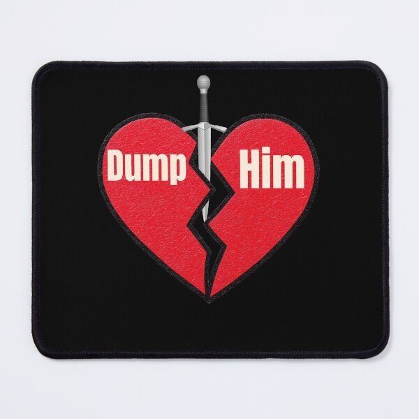 Item preview, Dump Him Broken Heart Design – Bold Breakup Empowerment Illustration designed and sold by Graphizia.
