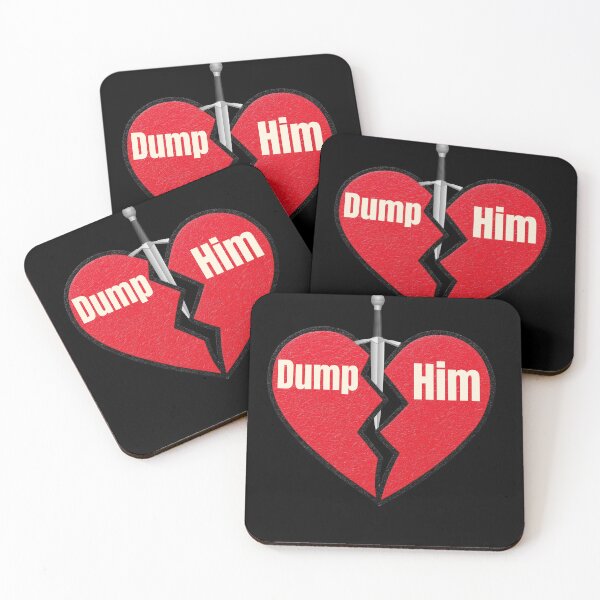 Item preview, Dump Him Broken Heart Design – Bold Breakup Empowerment Illustration designed and sold by Graphizia.