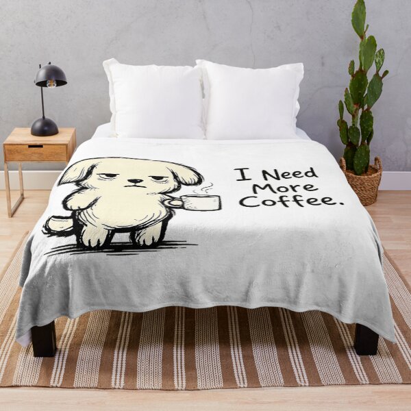 Item preview, Funny I Need More Coffee Tired Dog Humor designed and sold by HappyPatchEG.