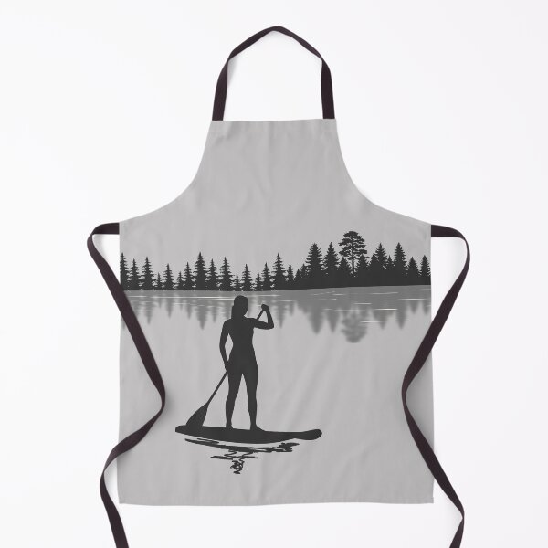 Item preview, Lispe Paddle Boarder Female Silhouette Forest Lake Reflection designed and sold by Lispe-Designs.