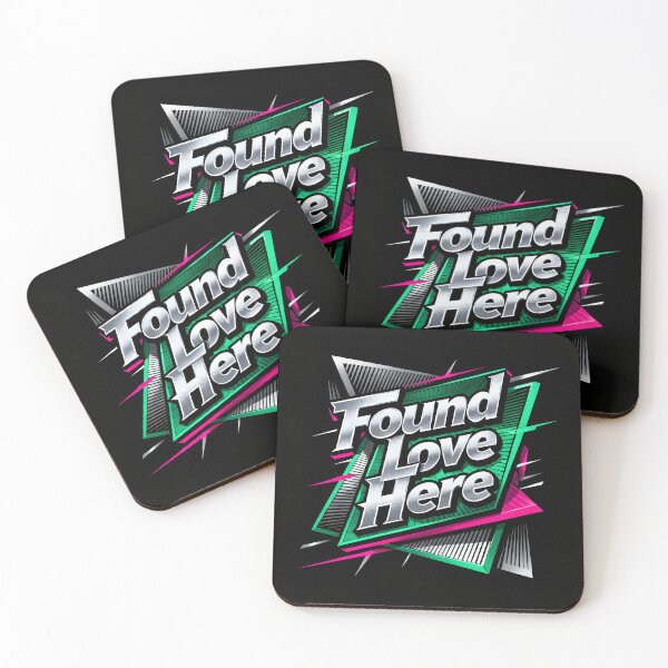 Item preview, Found Love Here – Metallic Typography Design designed and sold by FreeFromDefault.