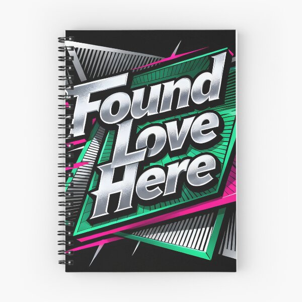 Item preview, Found Love Here – Metallic Typography Design designed and sold by FreeFromDefault.
