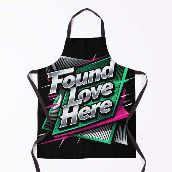 Item preview, Found Love Here – Metallic Typography Design designed and sold by FreeFromDefault.