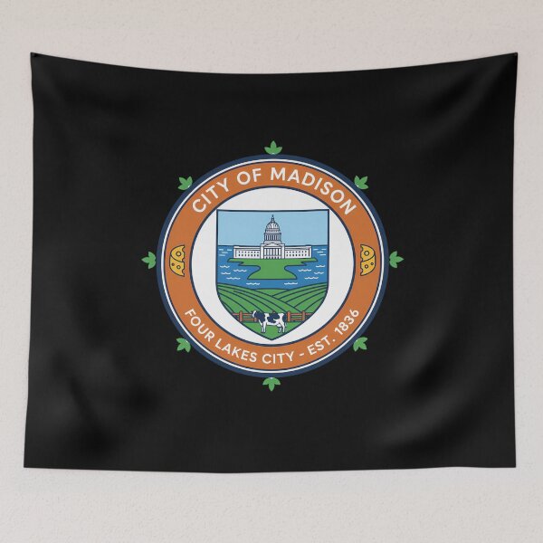 Item preview, Madison Wisconsin Four Lakes City Seal Est. 1836 designed and sold by k3rstman1.