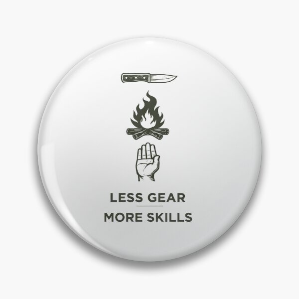 Item preview, Less Gear More Skills – Bushcraft Symbols Minimal Outdoor Design designed and sold by kopcollage.