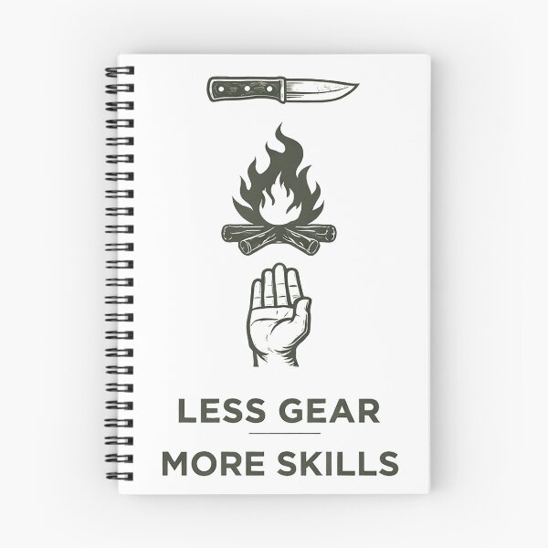 Item preview, Less Gear More Skills – Bushcraft Symbols Minimal Outdoor Design designed and sold by kopcollage.