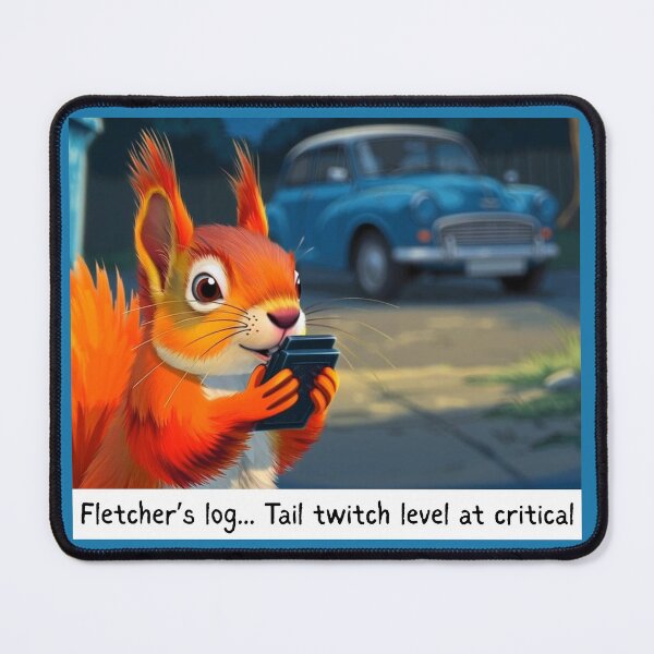 Item preview, Fletcher's log... Tail twitch level at critical designed and sold by Fruit-Fletcher.