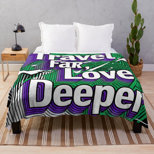 Item preview, Travel Far Love Deeper – Abstract Line Typography designed and sold by FreeFromDefault.