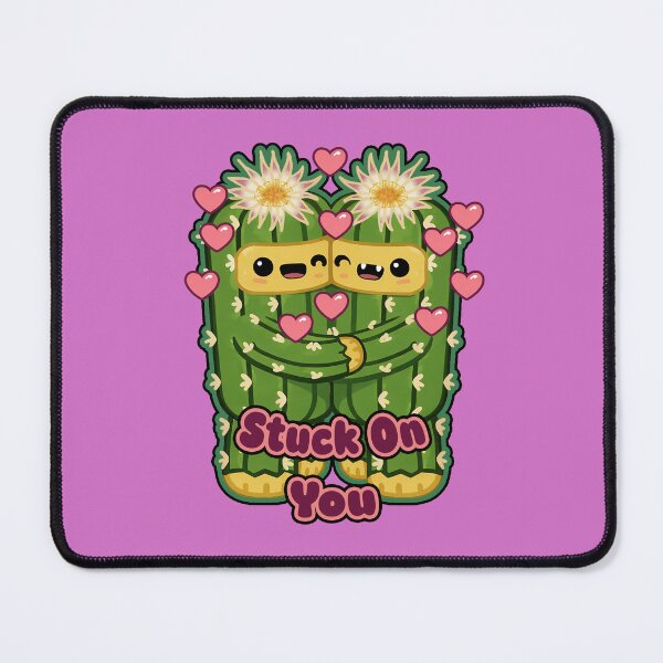 Item preview, Stuck On You – Cute Cactus Couple Valentine designed and sold by PlantasaurClub.
