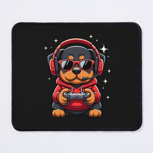 Item preview, Gamer Rottweiler Cool Dog Playing Video Games designed and sold by GrumpySableye.