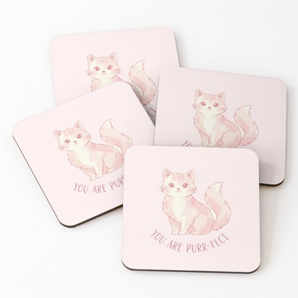 Item preview, pink cat among pink flowers designed and sold by CozyPaws Studio.